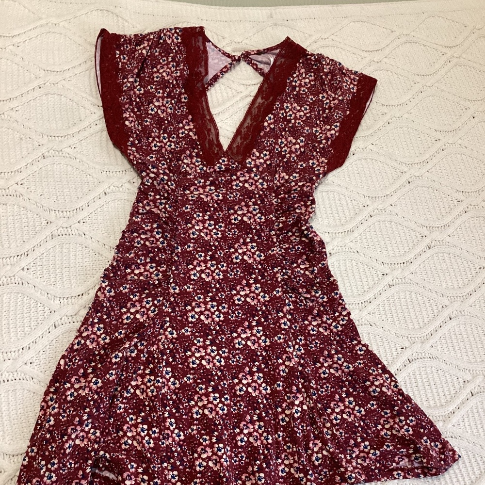 Burgundy sun dress